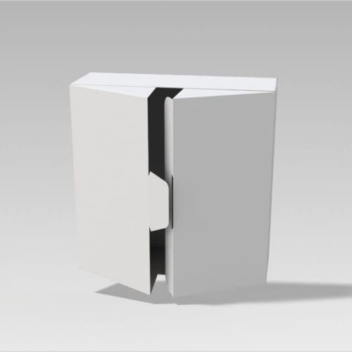 Flip top clamshell box White