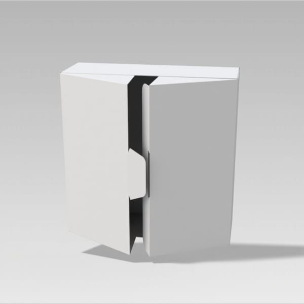 Flip top clamshell box White